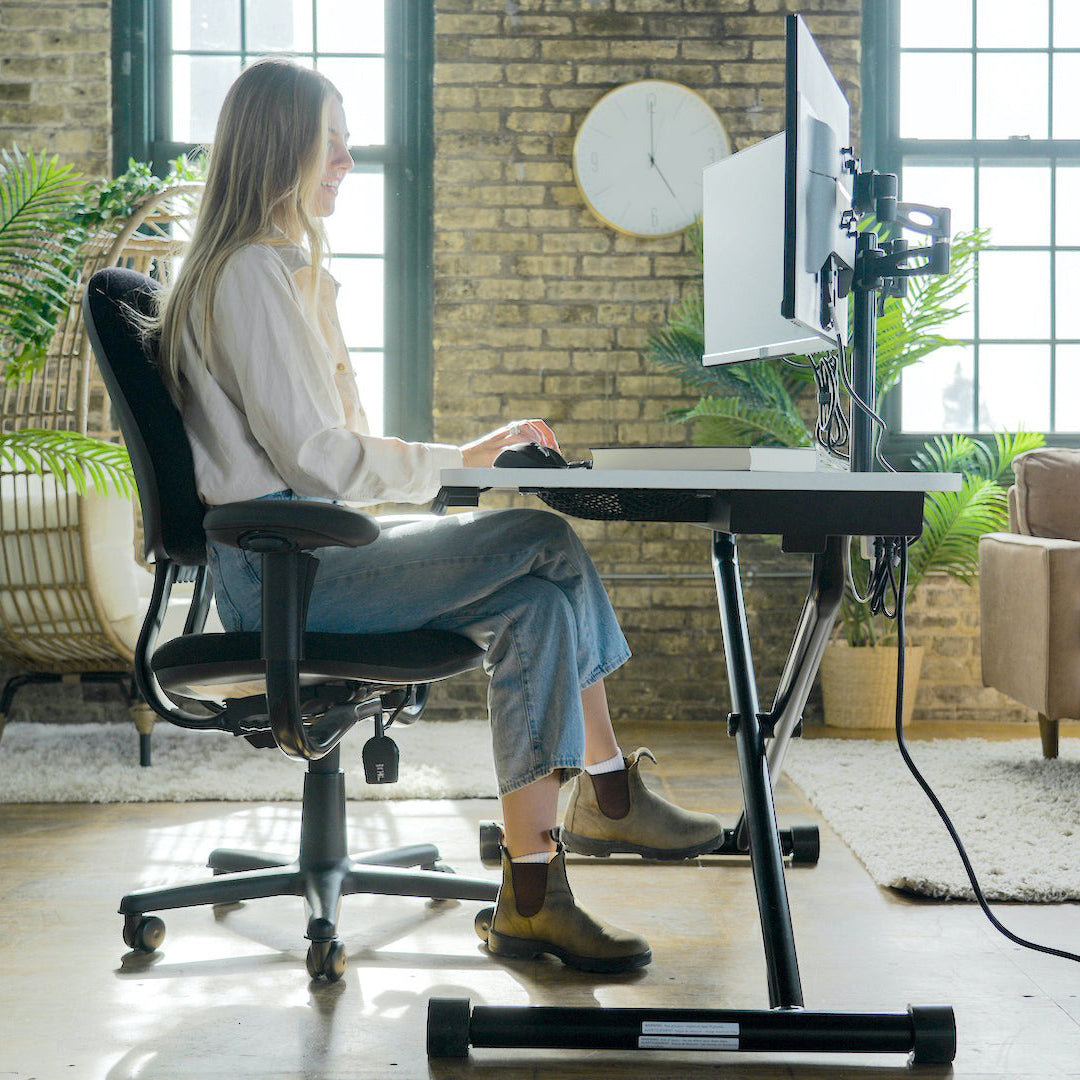 Lillipad Electric Floor to Stand Desk — Fully Assembled