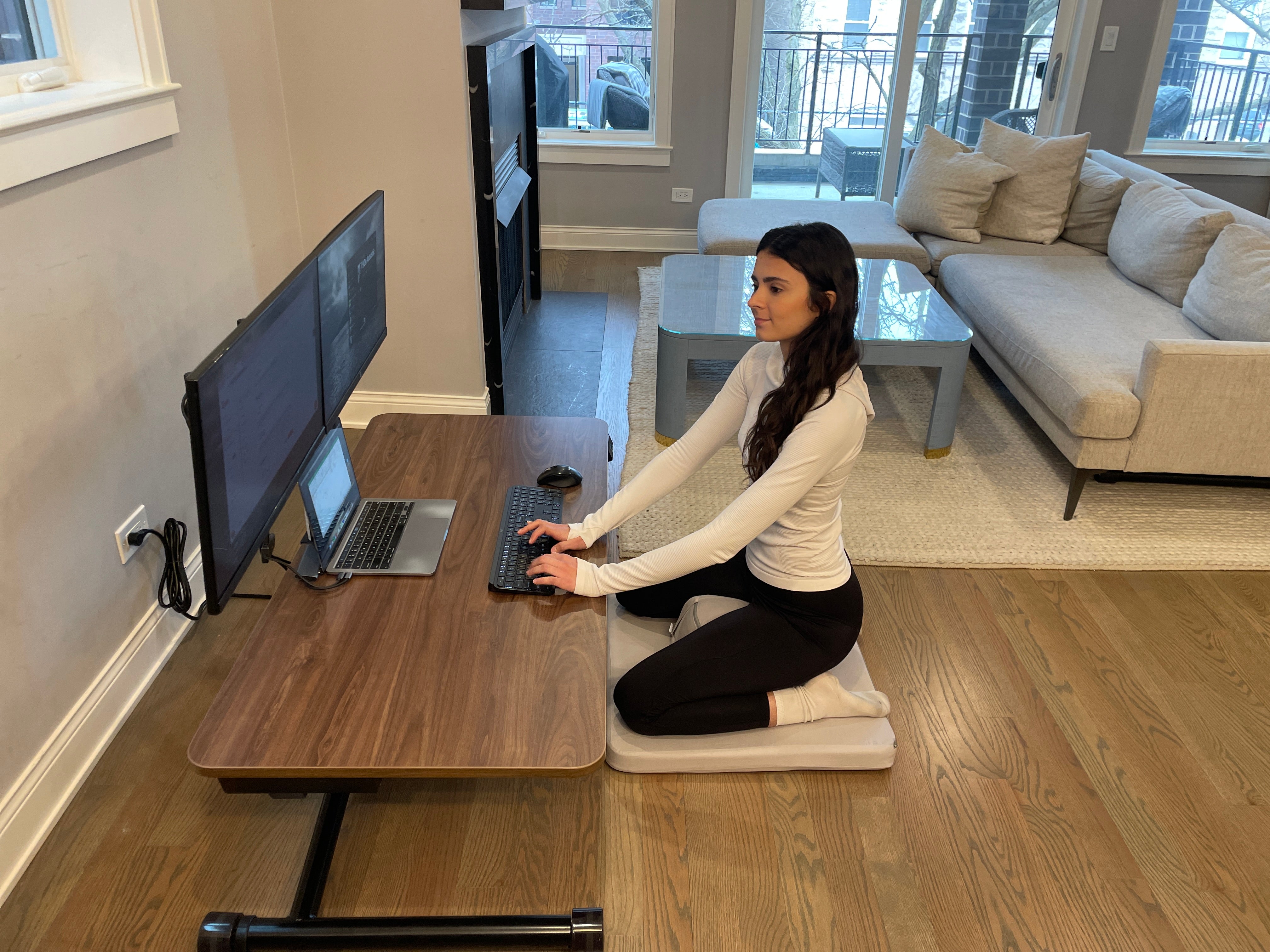 Lillipad Electric Floor to Stand Desk — Fully Assembled